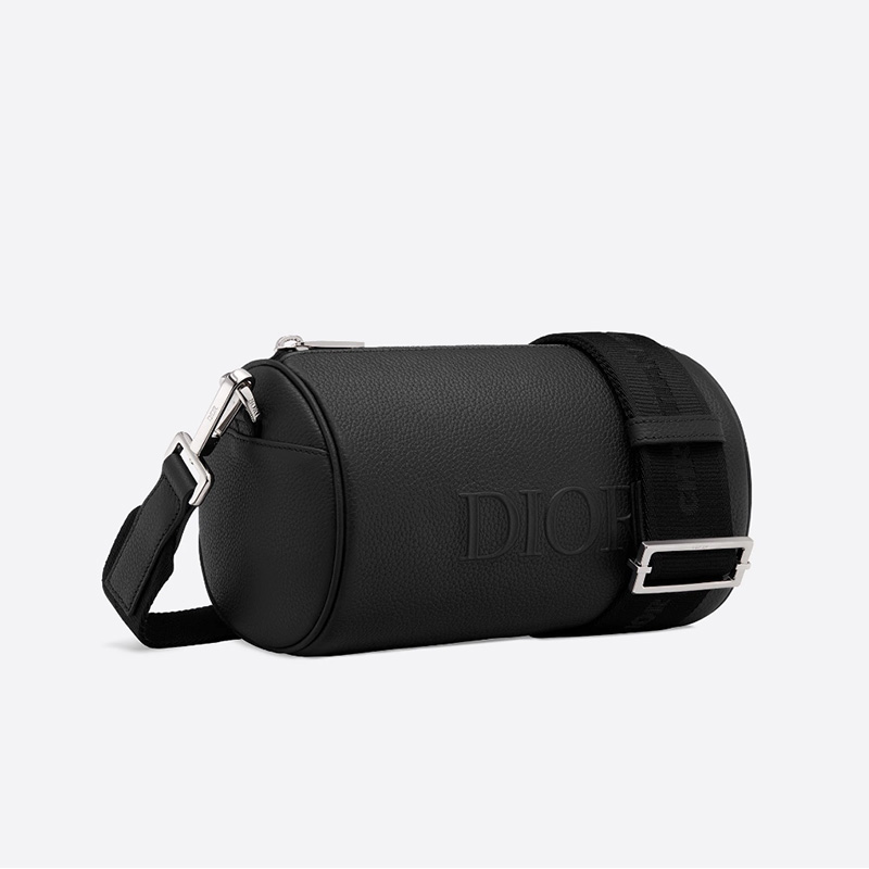 Dior Roller Messenger Grained Calfskin Black