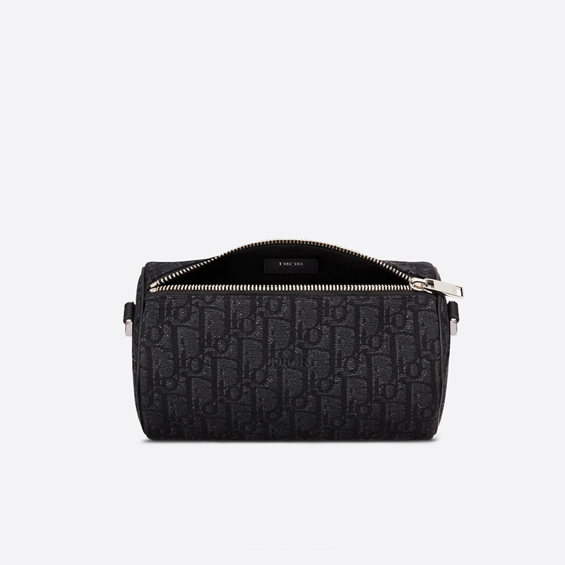 Dior Roller Messenger Oblique Motif Canvas Black