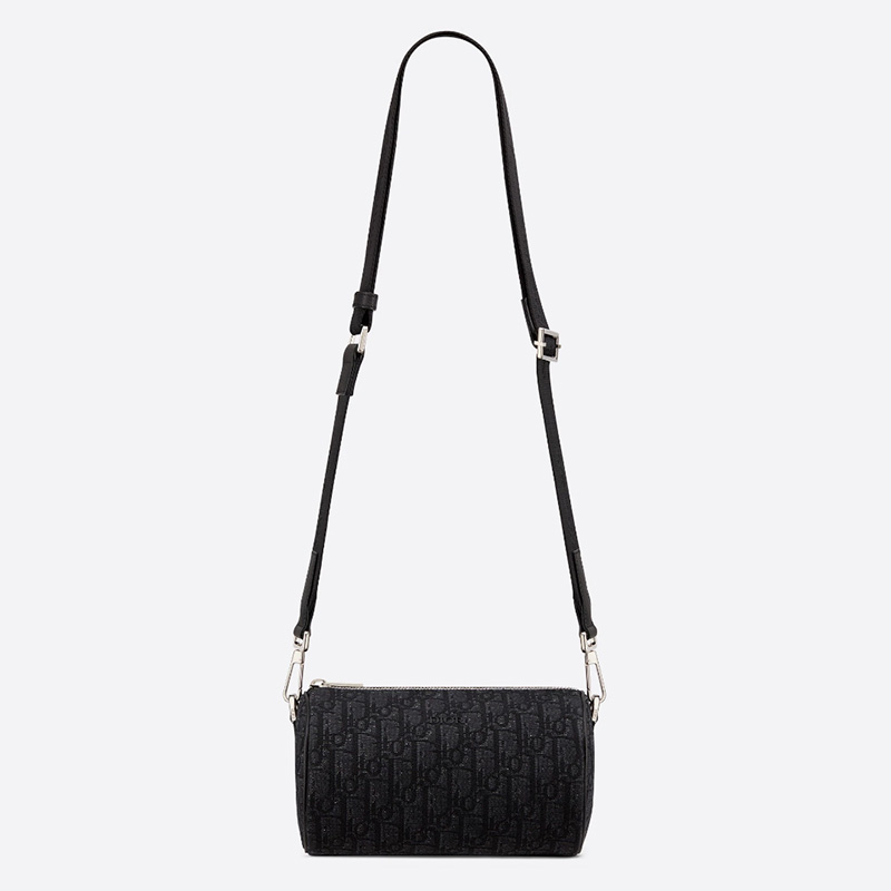 Dior Roller Messenger Oblique Motif Canvas Black