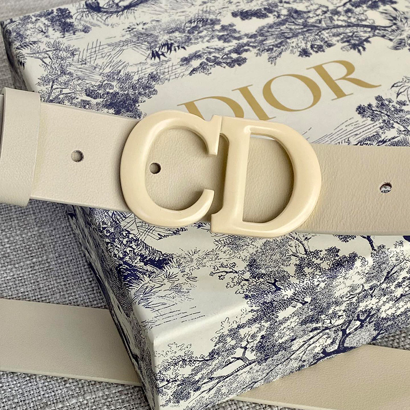 Dior Saddle Belt Matte Calfskin Beige