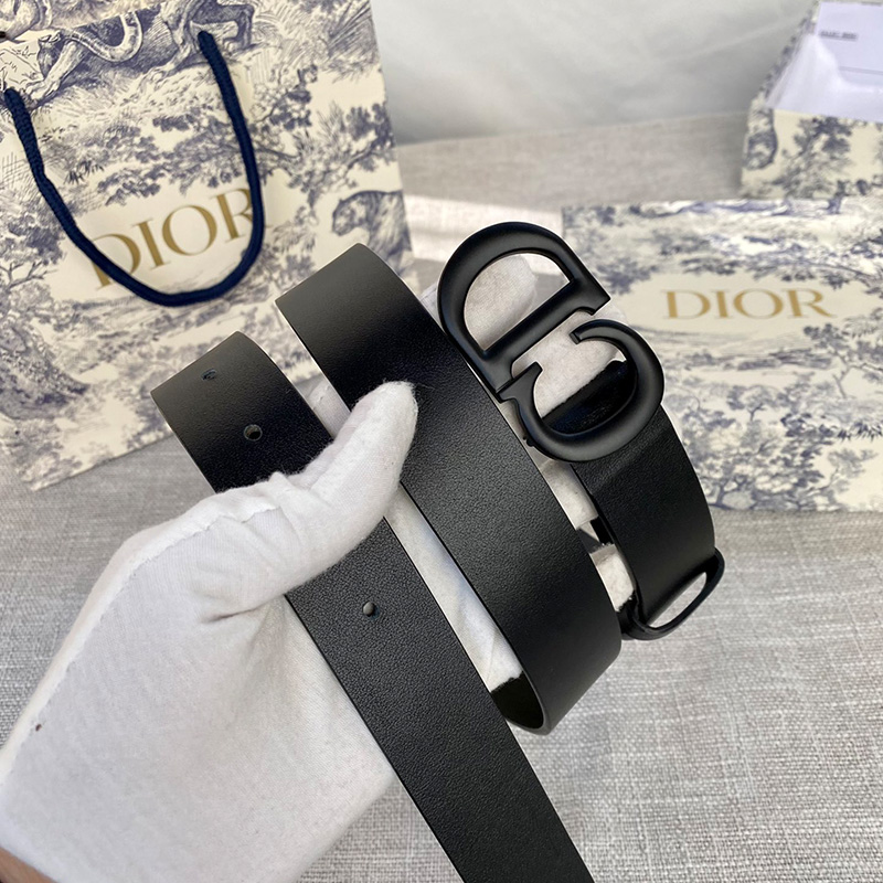 Dior Saddle Belt Matte Calfskin Black