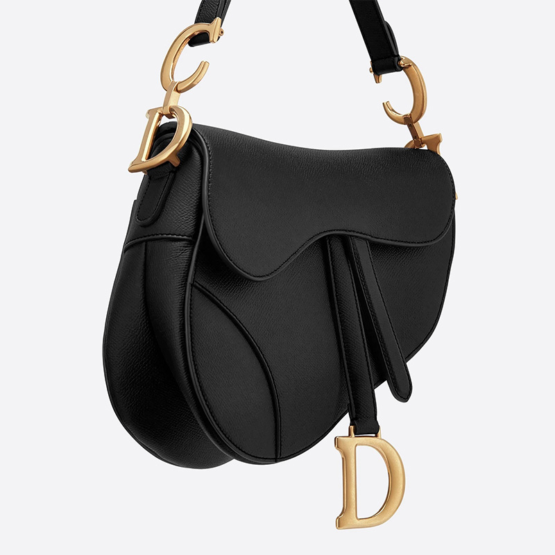 Dior Saddle Bag Grained Calfskin Black