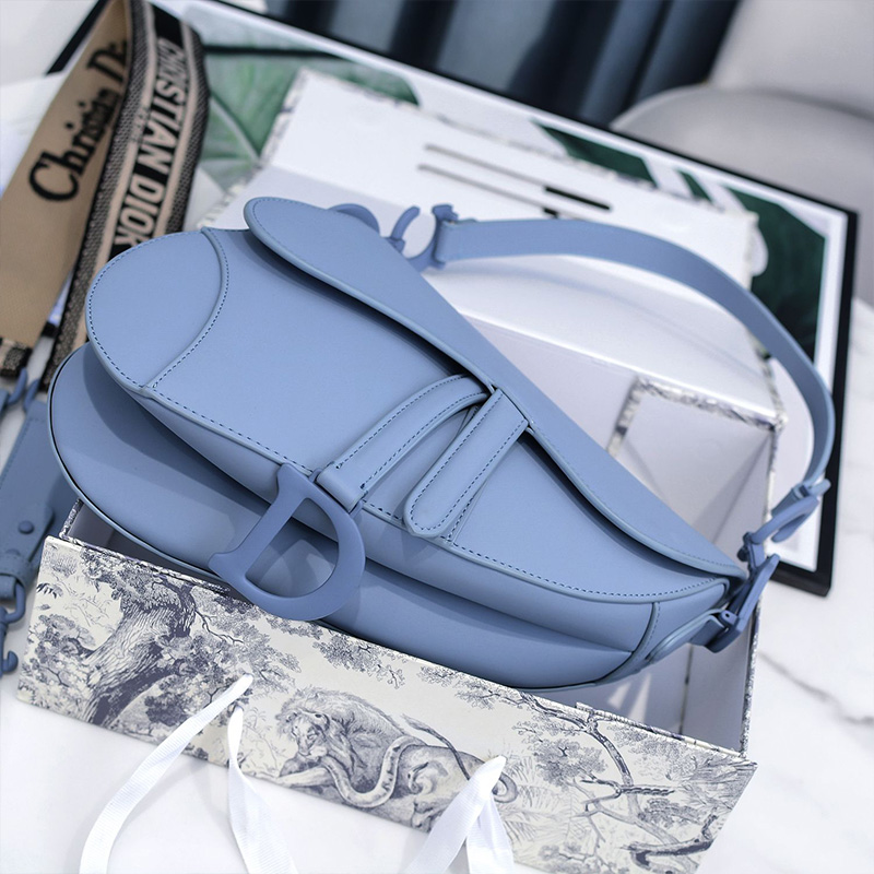 Dior Saddle Bag Ultramatte Calfskin Blue