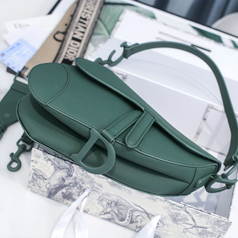 Dior Saddle Bag Ultramatte Calfskin Green