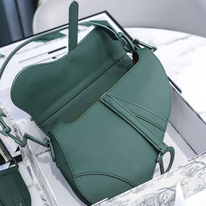 Dior Saddle Bag Ultramatte Calfskin Green