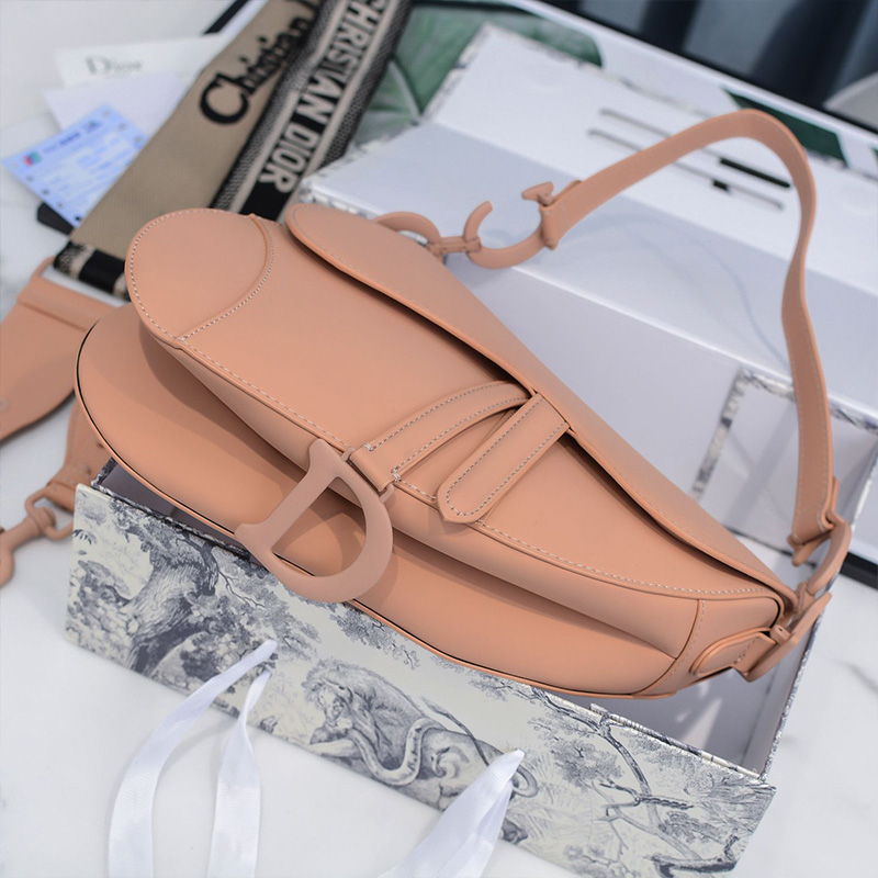 Dior Saddle Bag Ultramatte Calfskin Pink