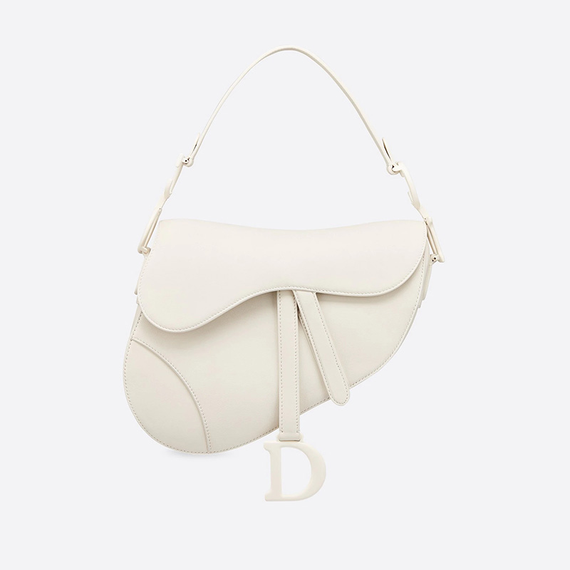Dior Saddle Bag Ultramatte Calfskin White