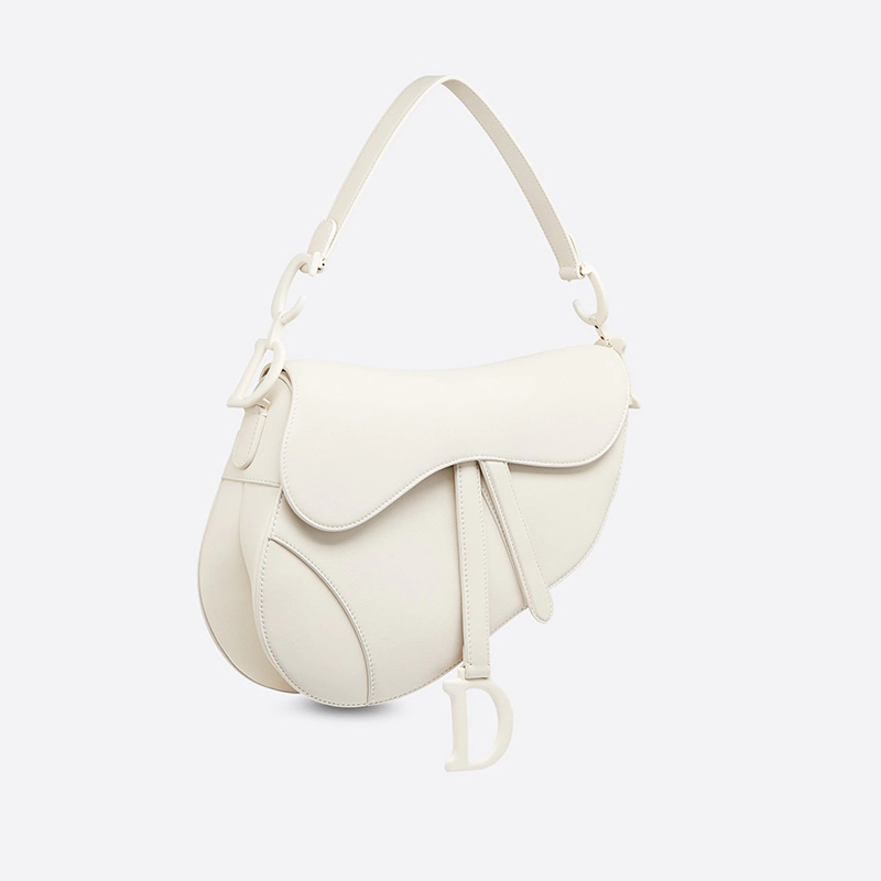 Dior Saddle Bag Ultramatte Calfskin White