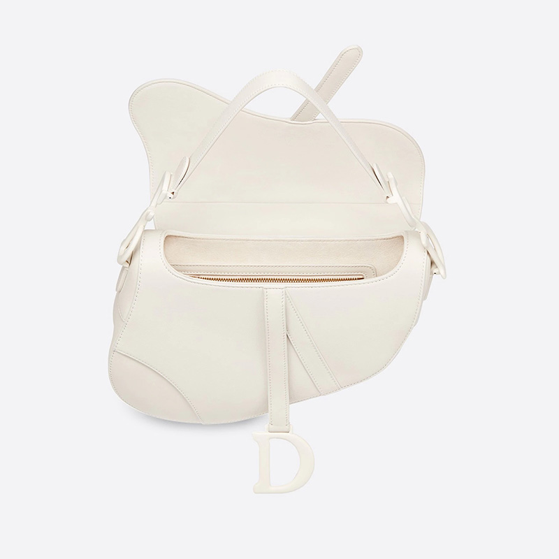 Dior Saddle Bag Ultramatte Calfskin White