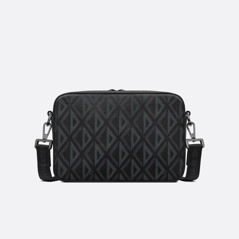 Dior Safari Messenger CD Diamond Motif Canvas Black