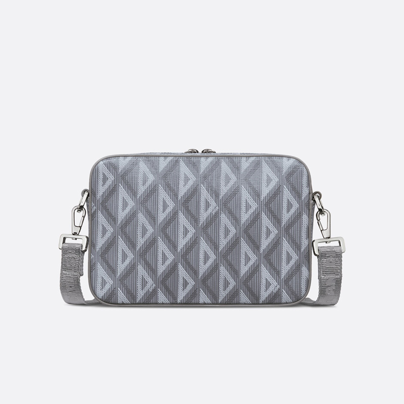 Dior Safari Messenger CD Diamond Motif Canvas Grey