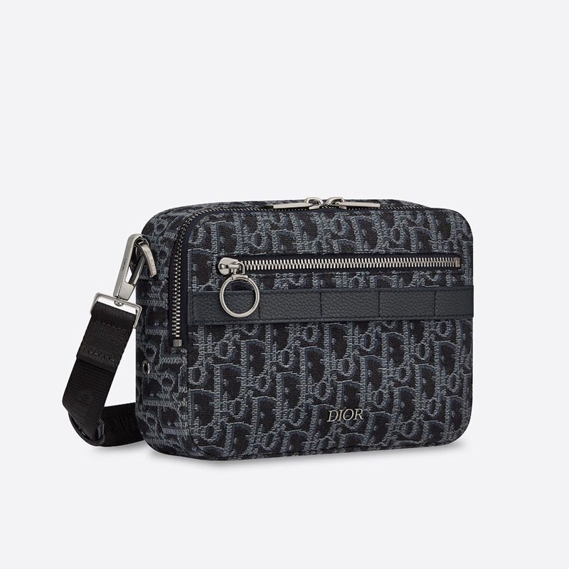 Dior Safari Messenger Oblique Motif Canvas Navy Blue