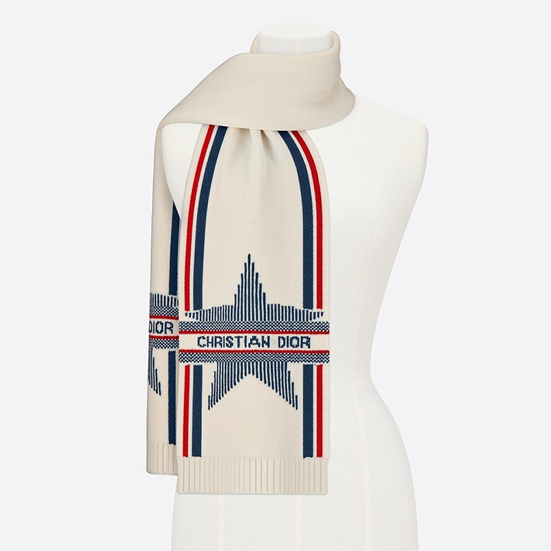 Dior Scarf DiorAlps Wool and Cashmere White
