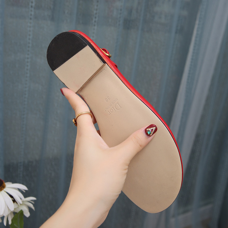 Dior Signature Sandals Women Lambskin Red