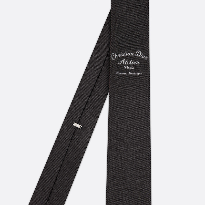 Dior Tie Christian Dior Atelier Silk Black