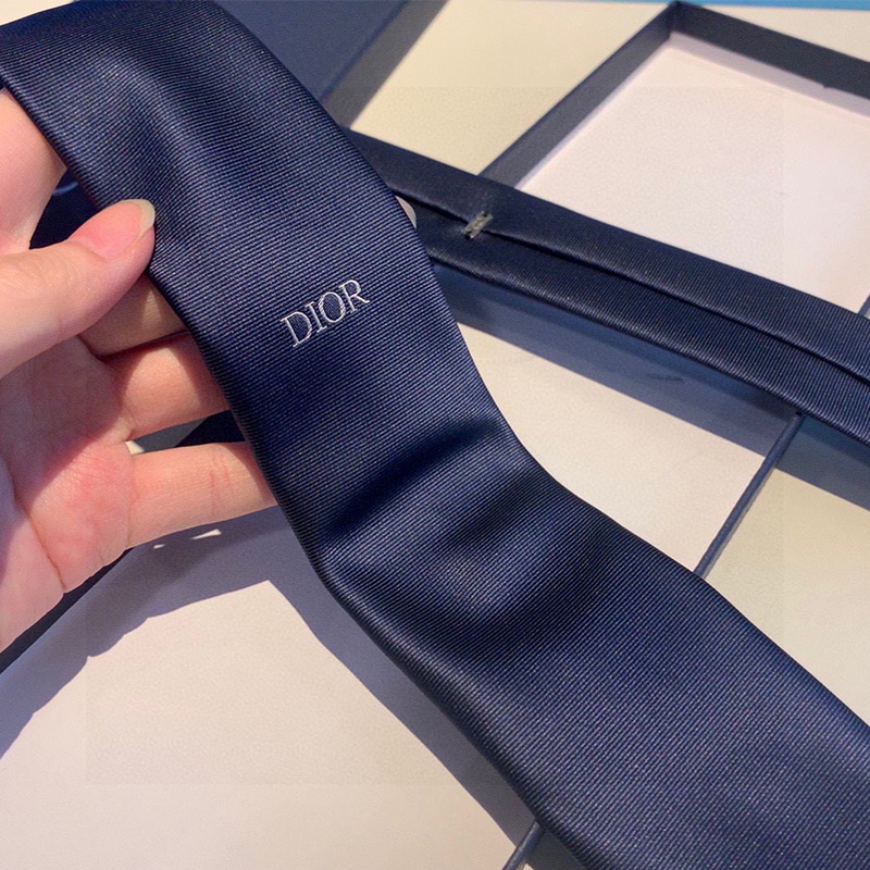 Dior Tie DIOR Icon Silk Navy Blue
