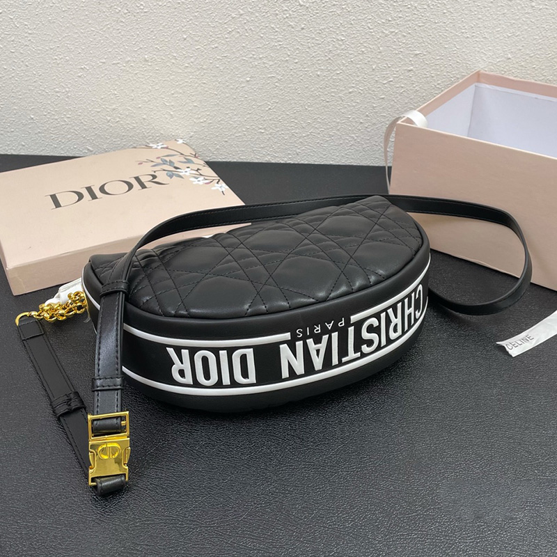 Dior Vibe Hobo Bag Cannage Lambskin Black