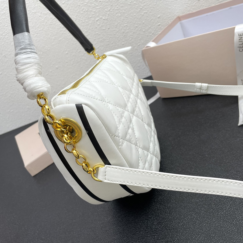 Dior Vibe Hobo Bag Cannage Lambskin White