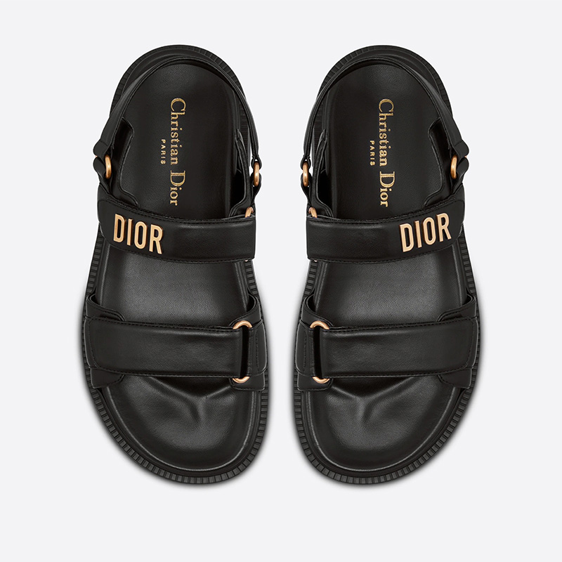 Dior Act Sandals Women Lambskin Black