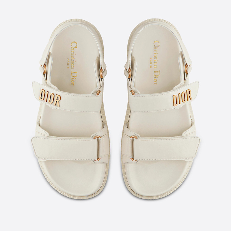 Dior Act Sandals Women Lambskin White