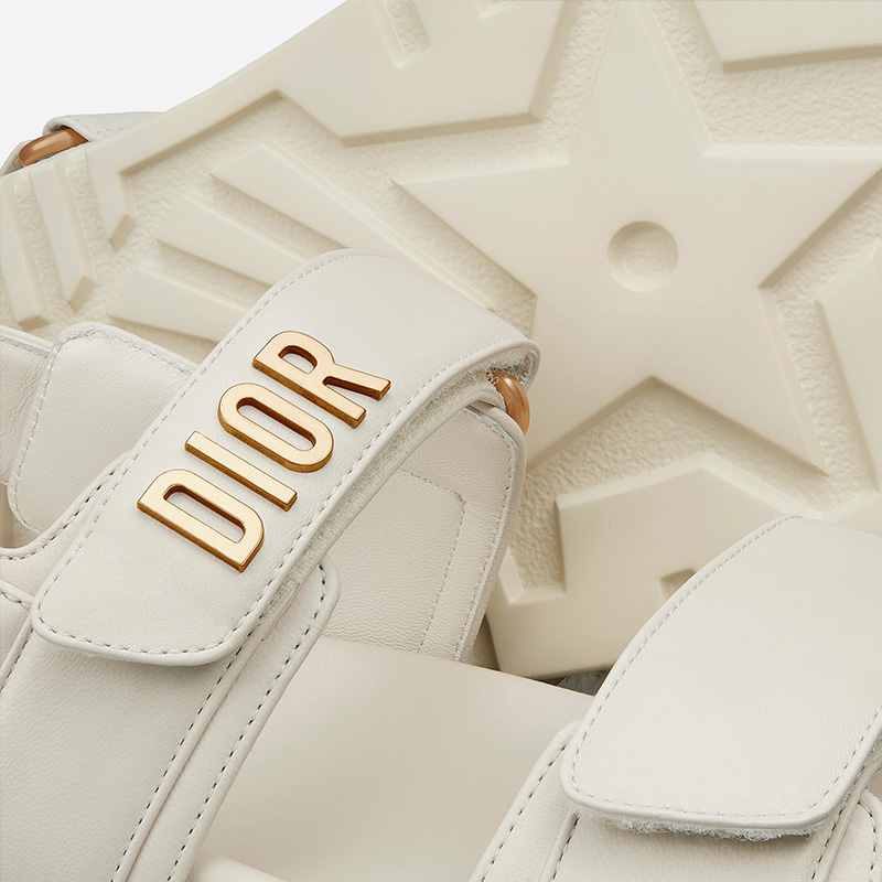 Dior Act Sandals Women Lambskin White