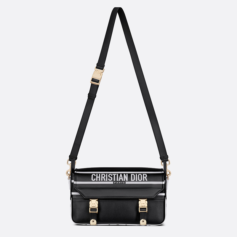 Small Diorcamp Messenger Smooth Leather Black