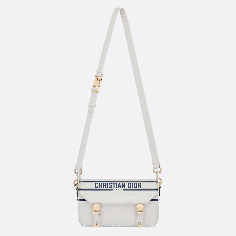 Small Diorcamp Messenger Smooth Leather White