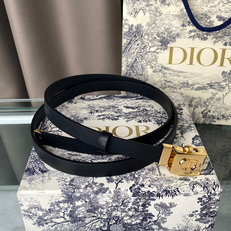 Diorpolytechnique Belt Smooth Calfskin Black/Gold