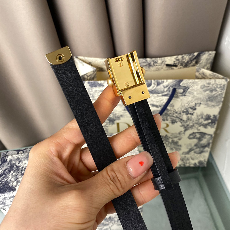 Diorpolytechnique Belt Smooth Calfskin Black/Gold