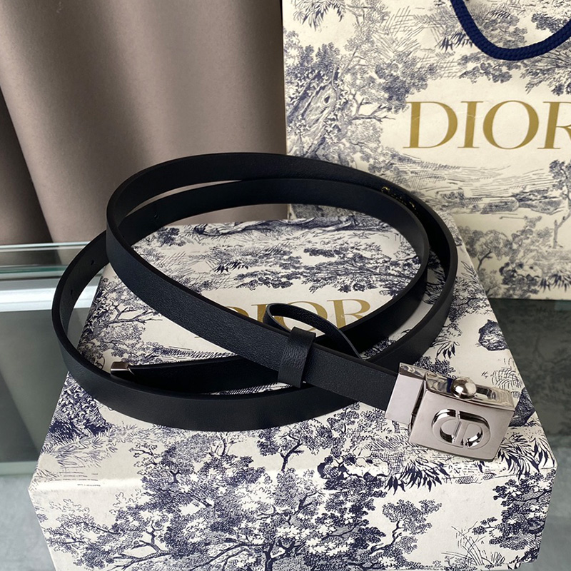 Diorpolytechnique Belt Smooth Calfskin Black/Silver