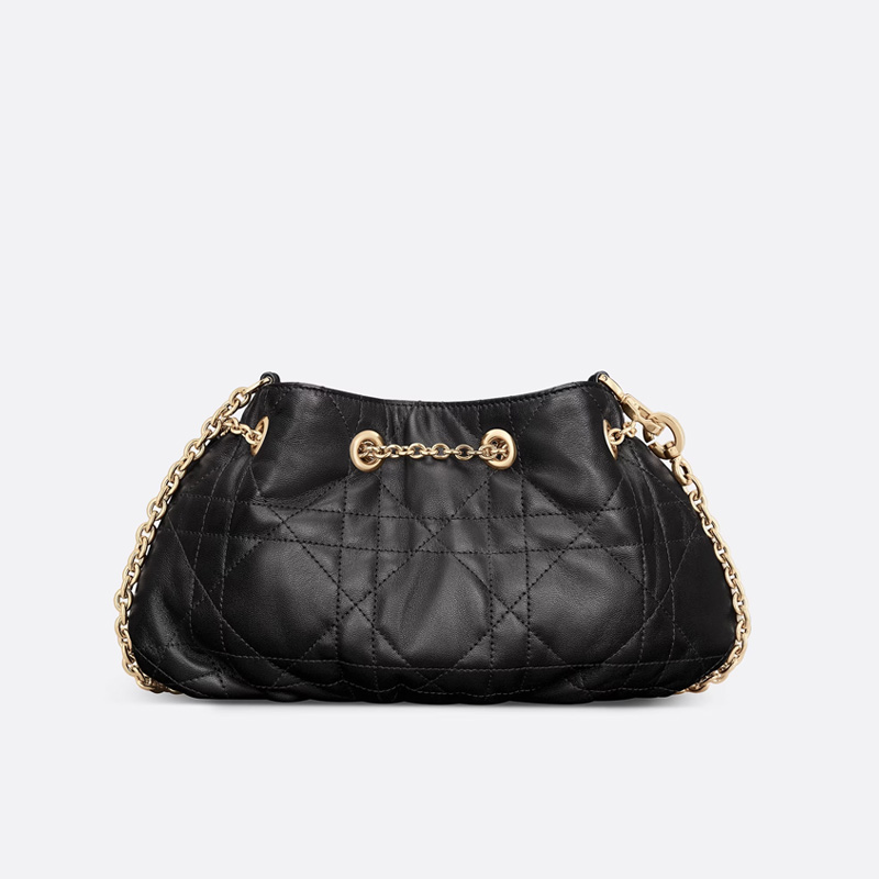 Small Dior Ammi Bag Macrocannage Lambskin Black