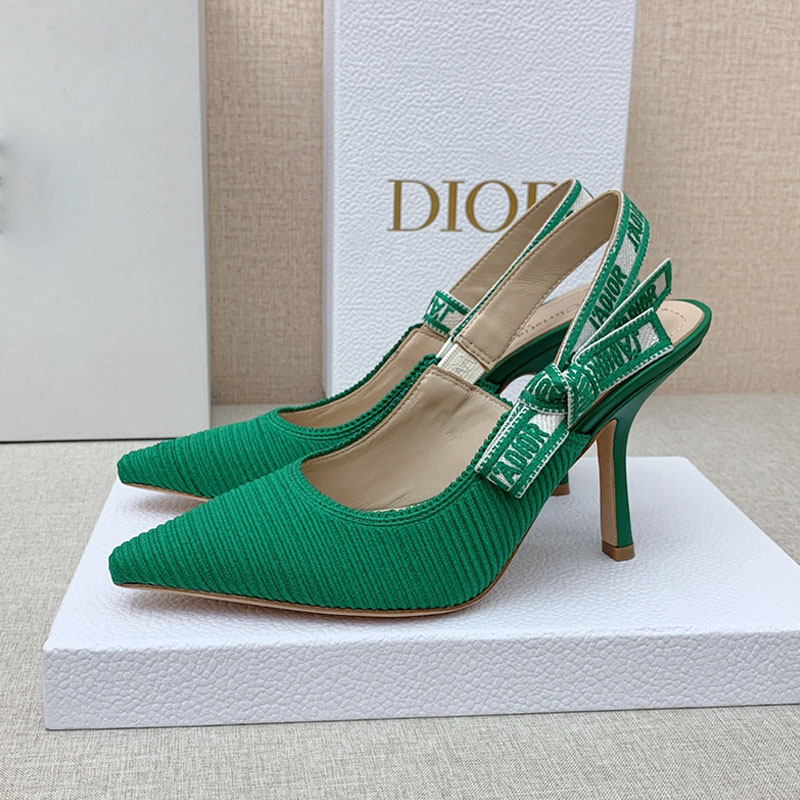 J'Adior Slingback Pumps Women Technical Fabric Green