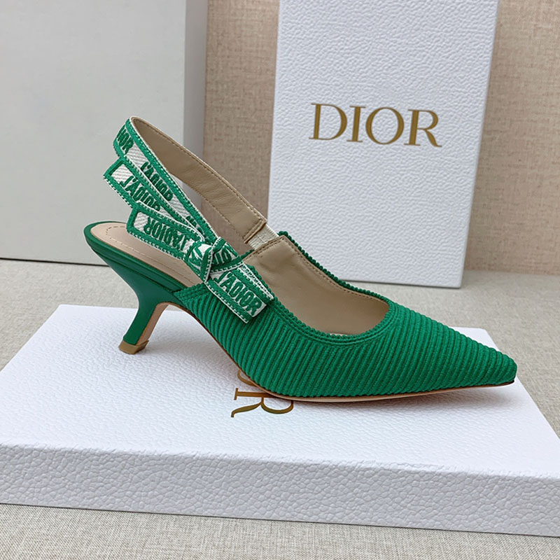 J'Adior Slingback Pumps Women Technical Fabric Green