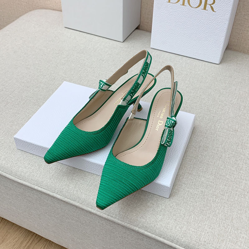 J'Adior Slingback Pumps Women Technical Fabric Green