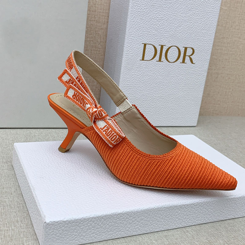 J'Adior Slingback Pumps Women Technical Fabric Orange