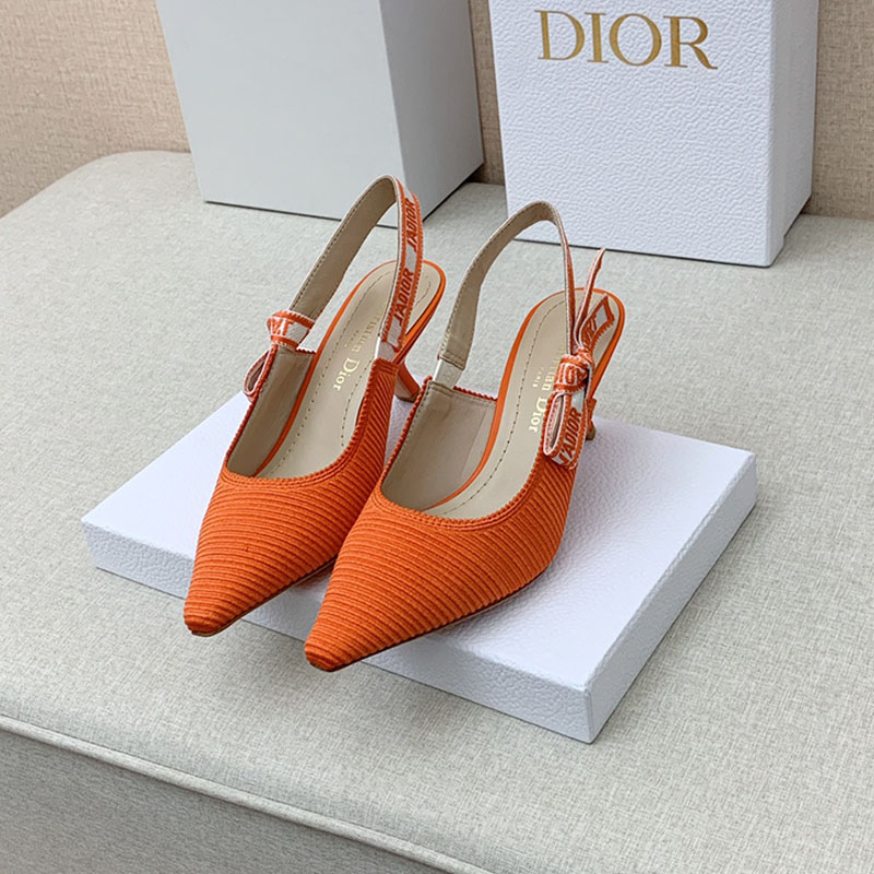 J'Adior Slingback Pumps Women Technical Fabric Orange