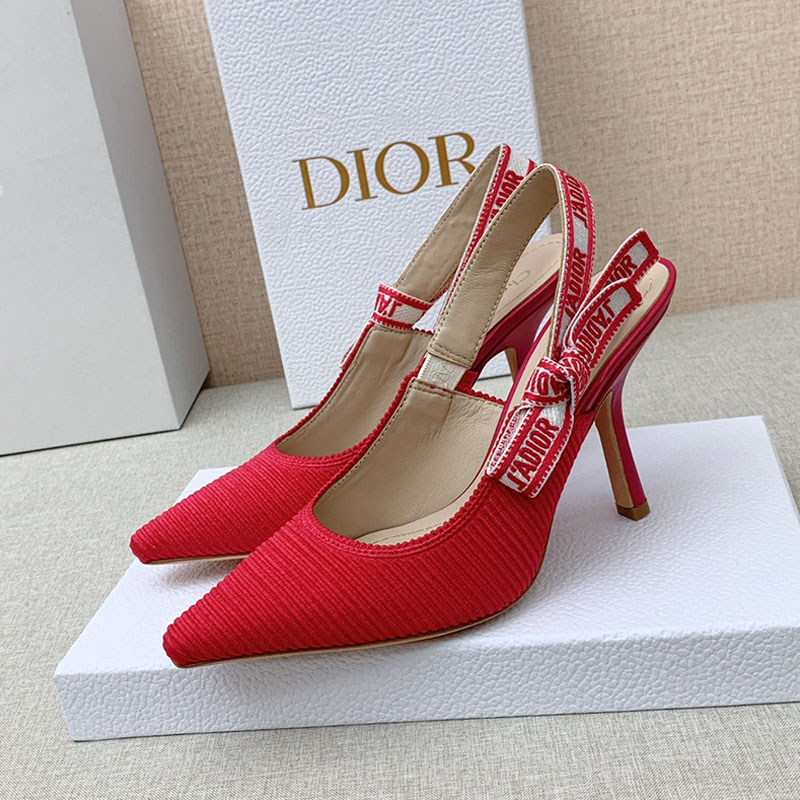 J'Adior Slingback Pumps Women Technical Fabric Red