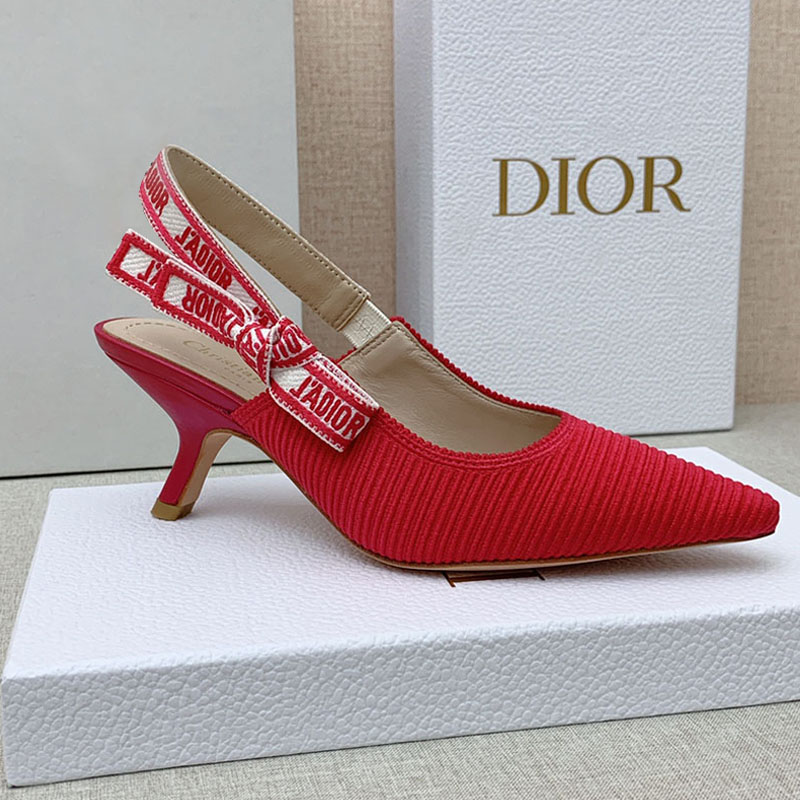 J'Adior Slingback Pumps Women Technical Fabric Red