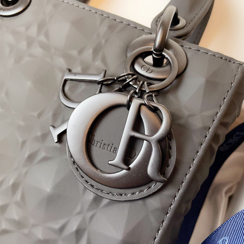 Small Lady Dior Bag Ultramatte Frosted Cannage Calfskin Black