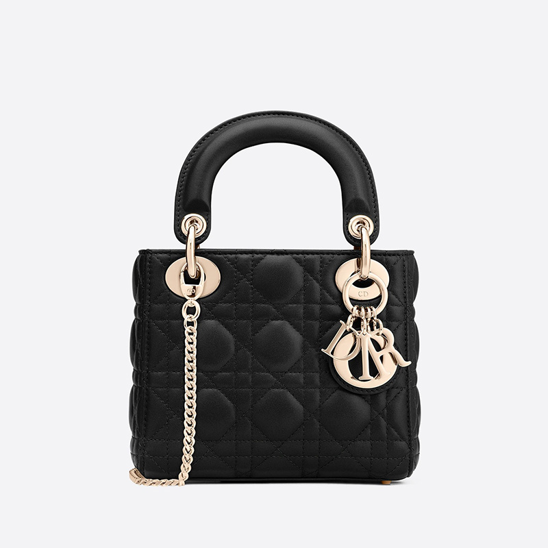Mini Lady Dior Bag Cannage Lambskin Black