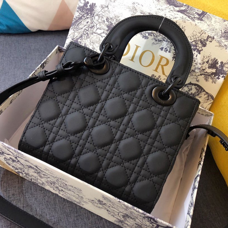 Lady Dior My ABCDior Bag Ultramatte Cannage Calfskin Black