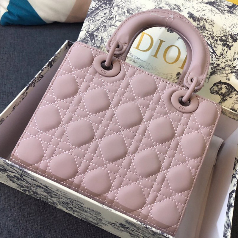 Lady Dior My ABCDior Bag Ultramatte Cannage Calfskin Pink