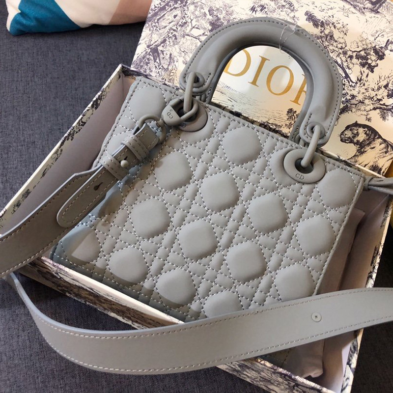 Lady Dior My ABCDior Bag Ultramatte Cannage Calfskin Sky Blue