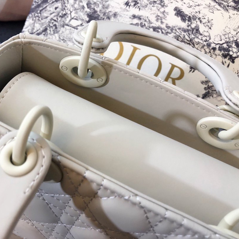 Lady Dior My ABCDior Bag Ultramatte Cannage Calfskin White