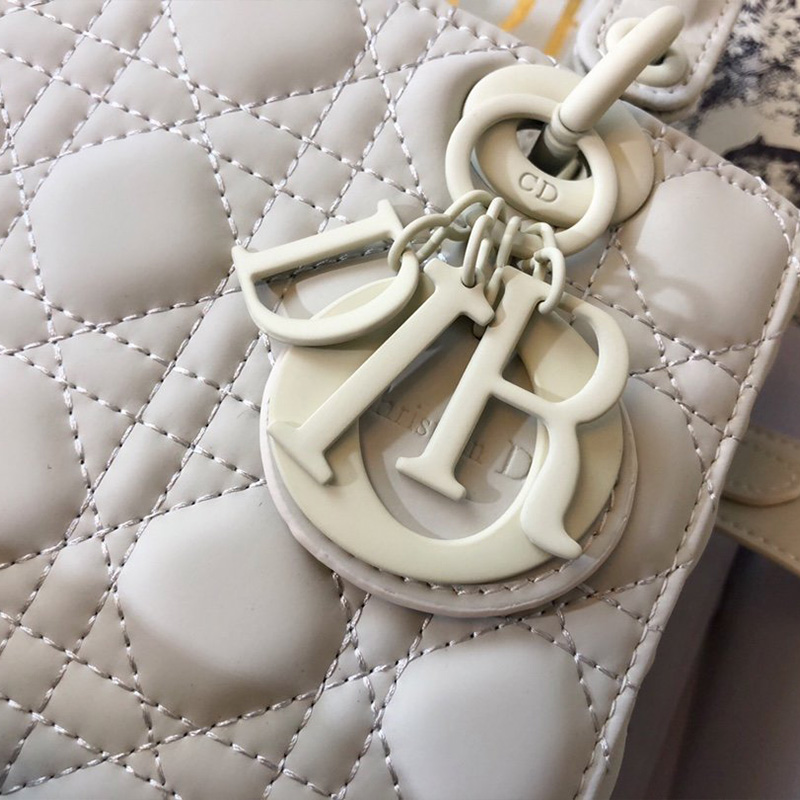 Lady Dior My ABCDior Bag Ultramatte Cannage Calfskin White