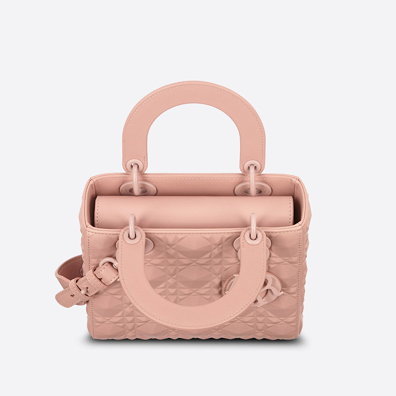 Lady Dior My ABCDior Bag Ultramatte Cannage Calfskin with Diamond Motif Pink