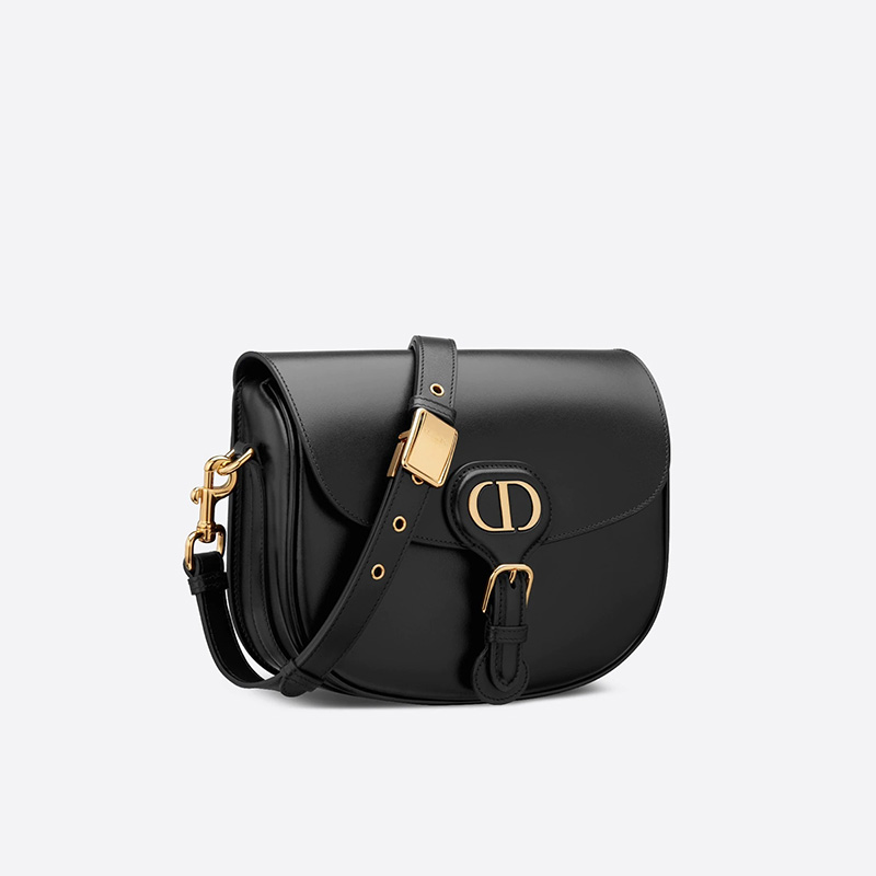 Medium Dior Bobby Bag Box Calfskin Black