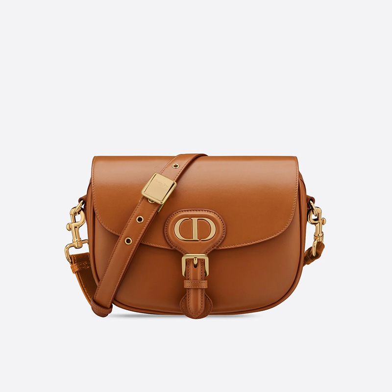 Medium Dior Bobby Bag Box Calfskin Brown