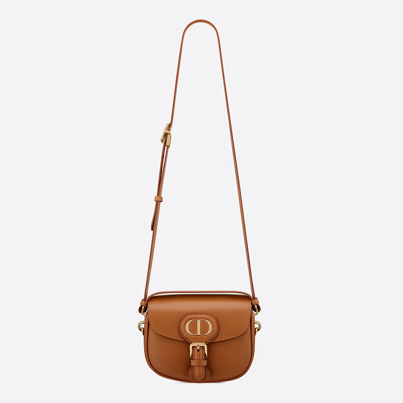 Medium Dior Bobby Bag Box Calfskin Brown