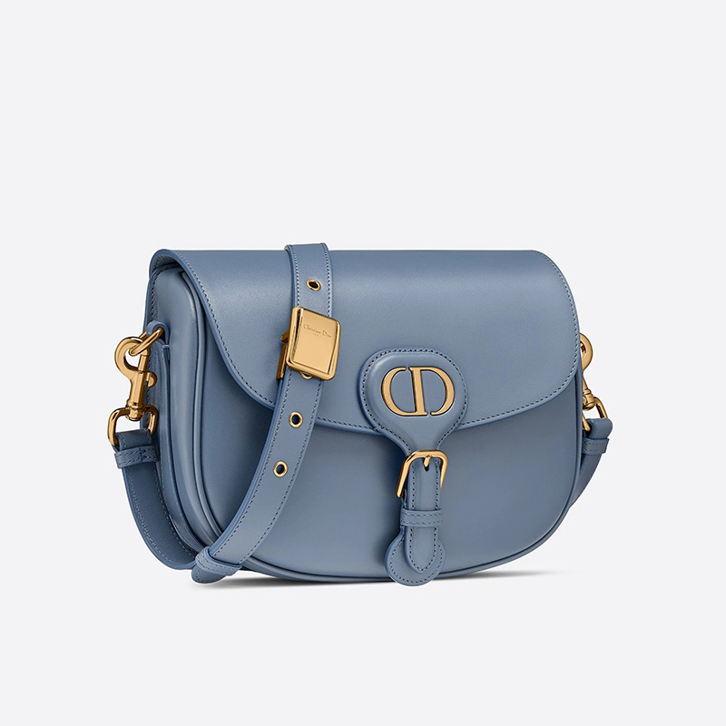 Medium Dior Bobby Bag Box Calfskin Sky Blue